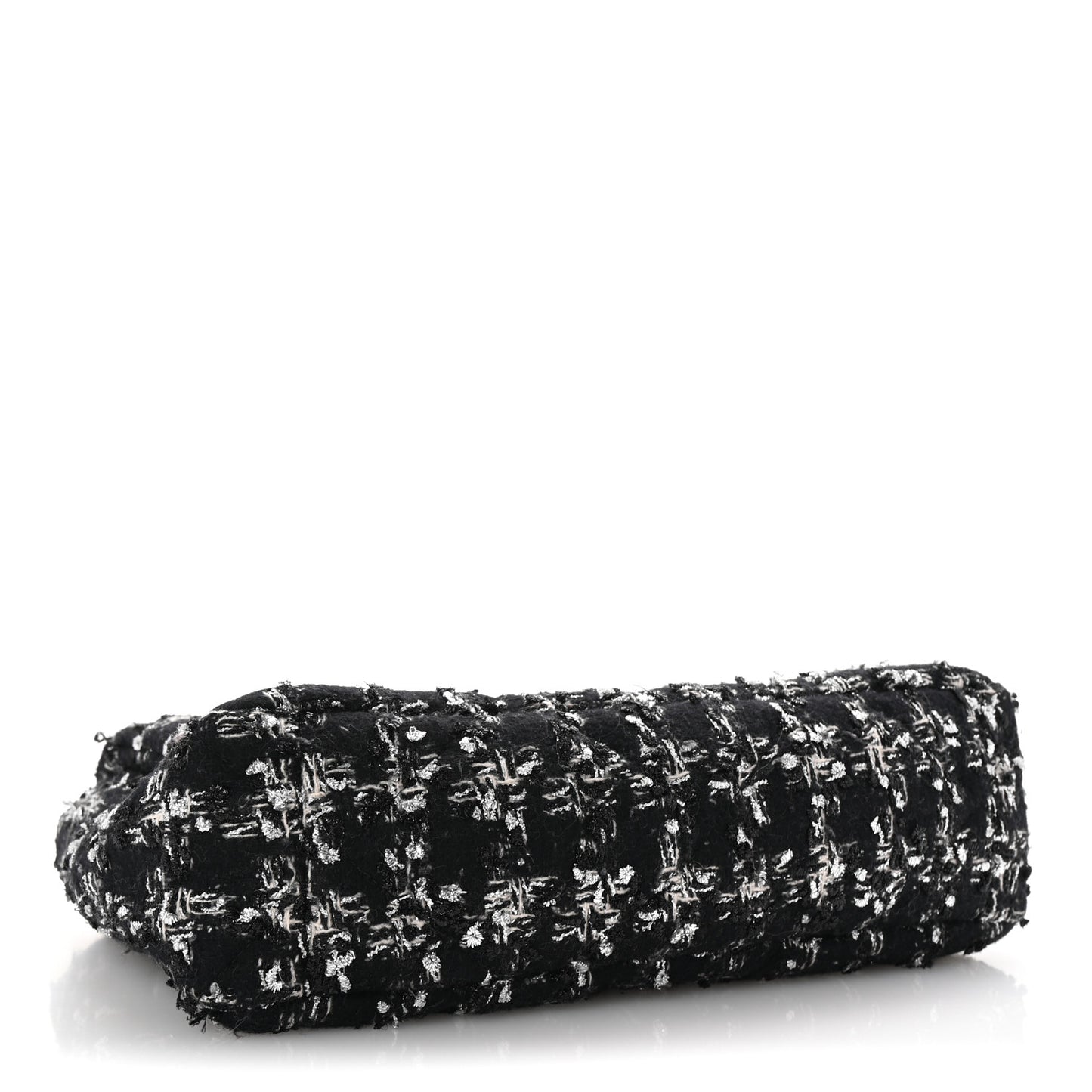 Tweed Quilted Large Chanel 19 Flap Black Silver Ecru