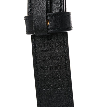 Gucci Calfskin Double G 20mm Belt 75 30 Black 3 of 4