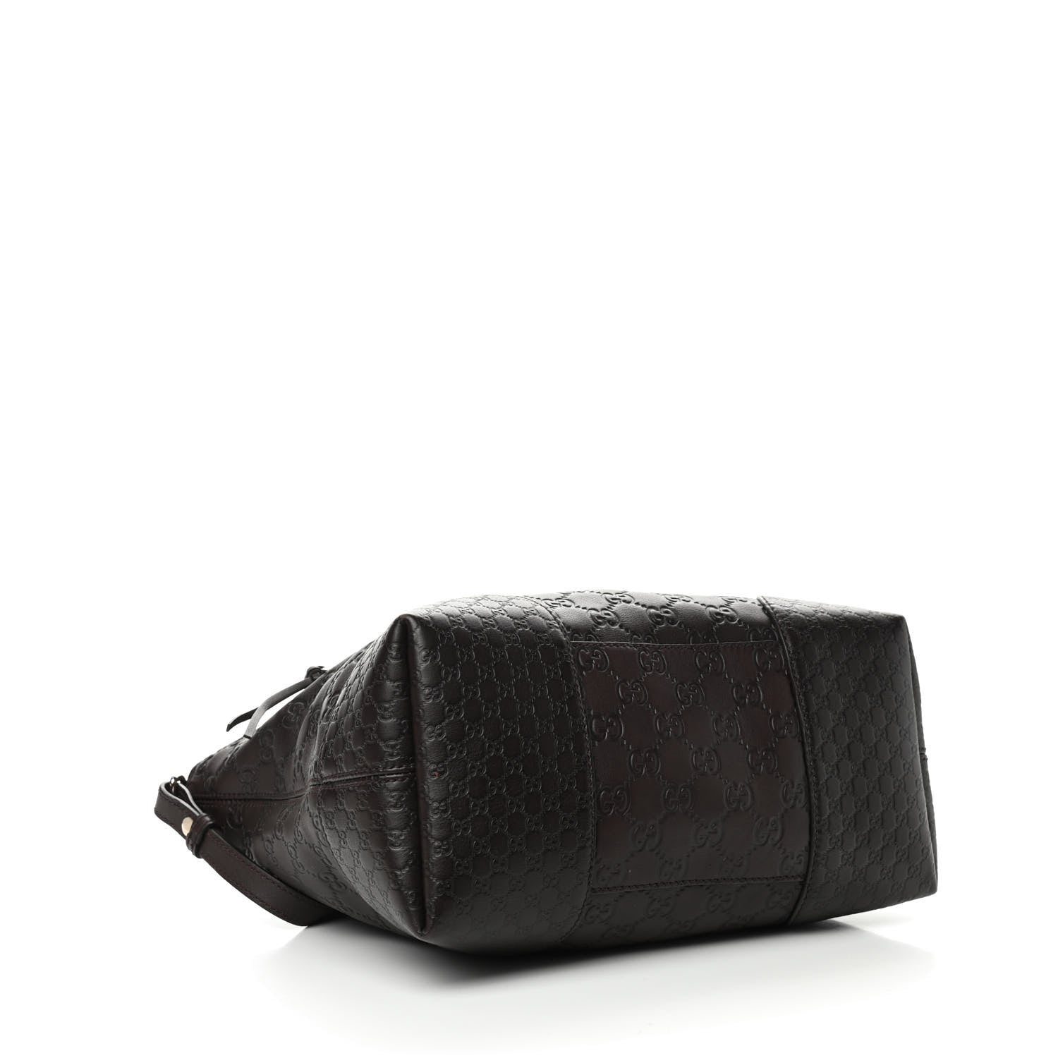Gucci Guccissima Medium Bree Foldover Tote Chocolate 4 of 9