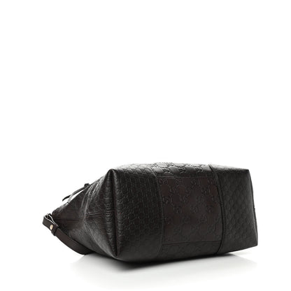 Gucci Guccissima Medium Bree Foldover Tote Chocolate 4 of 9