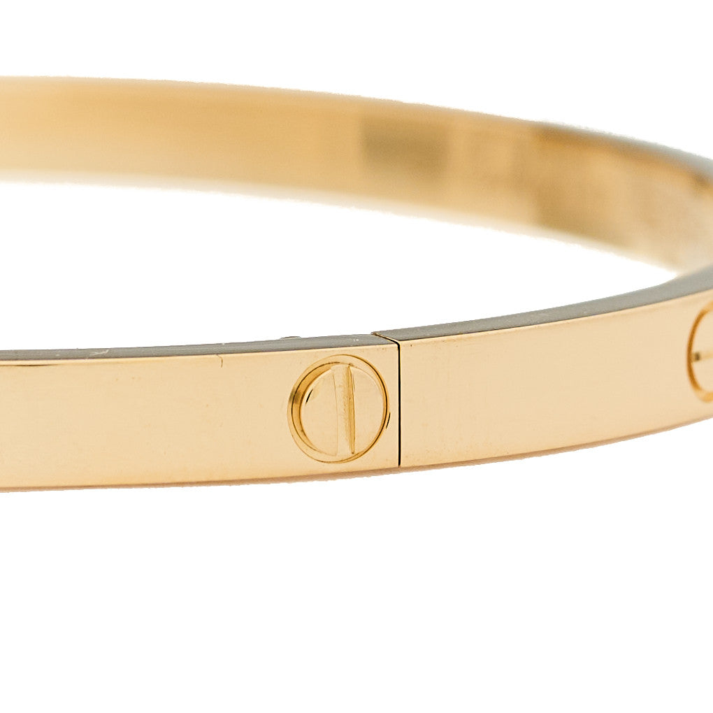 Cartier 18K Yellow Gold Small LOVE Bracelet 17 3 of 9