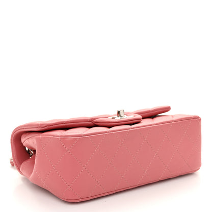 Chanel Lambskin Quilted Mini Rectangular Flap Pink 4 of 10