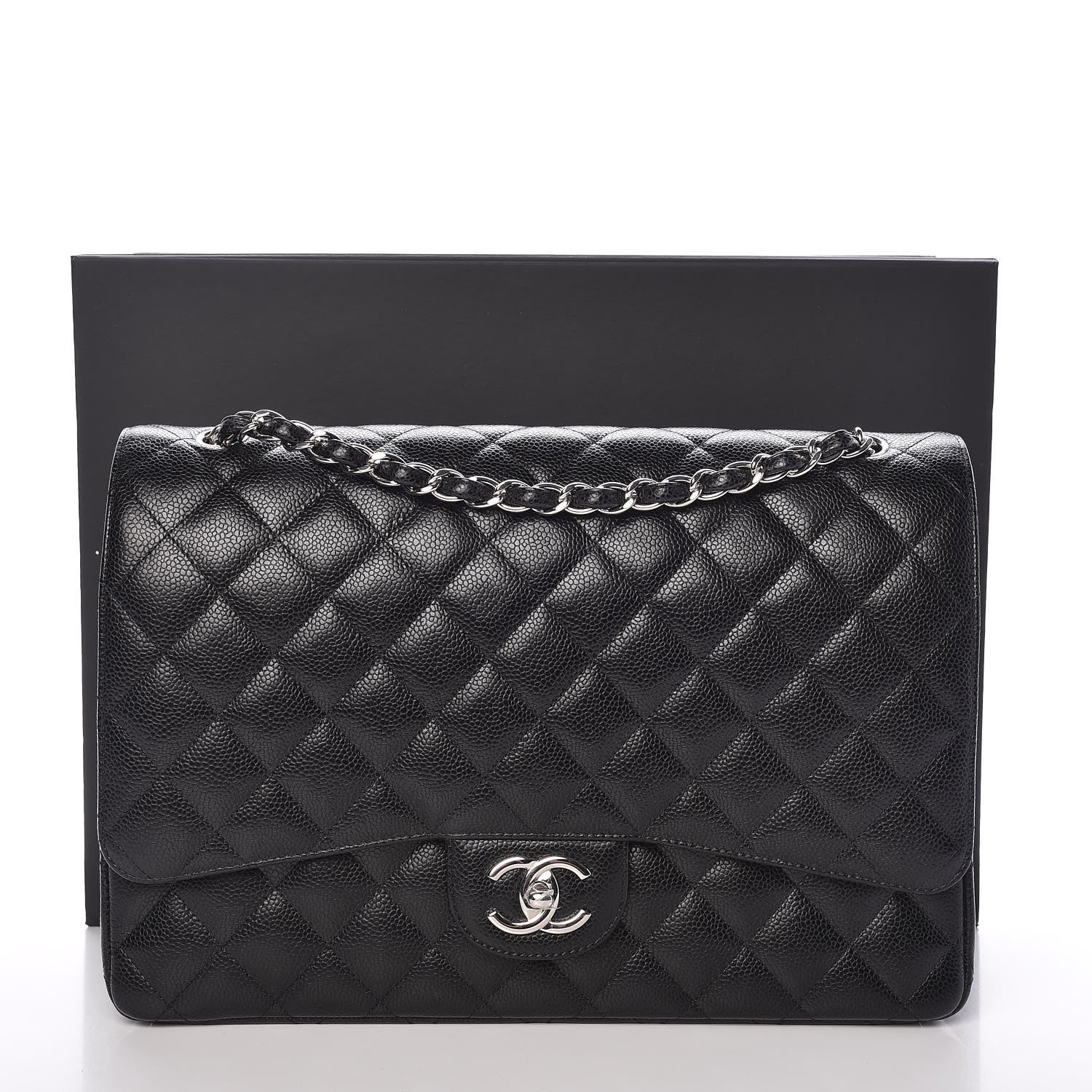Chanel Caviar Quilted Maxi Double Flap Black 10 of 10
