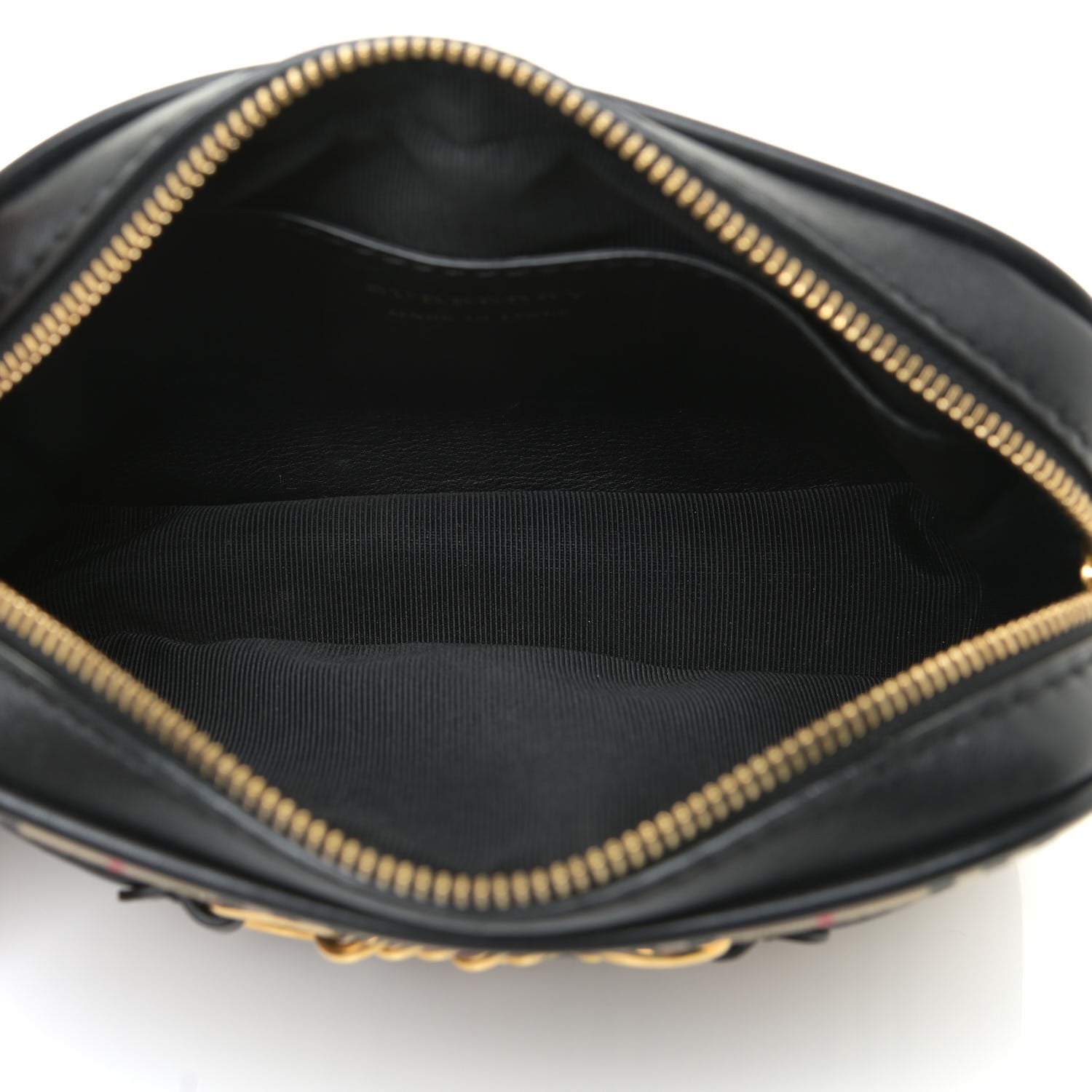 Burberry Smooth Calfskin 1983 Knight Check Link Bum Bag Black 5 of 10
