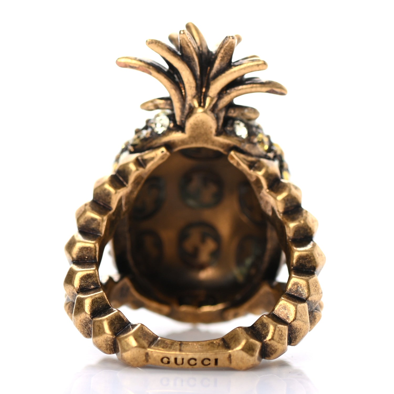 Gucci Crystal Pineapple Motif Ring M 4 of 4