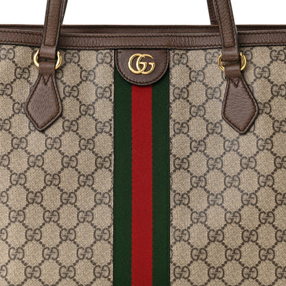Gucci GG Supreme Monogram Medium Ophidia Shopping Tote Brown 8 of 12