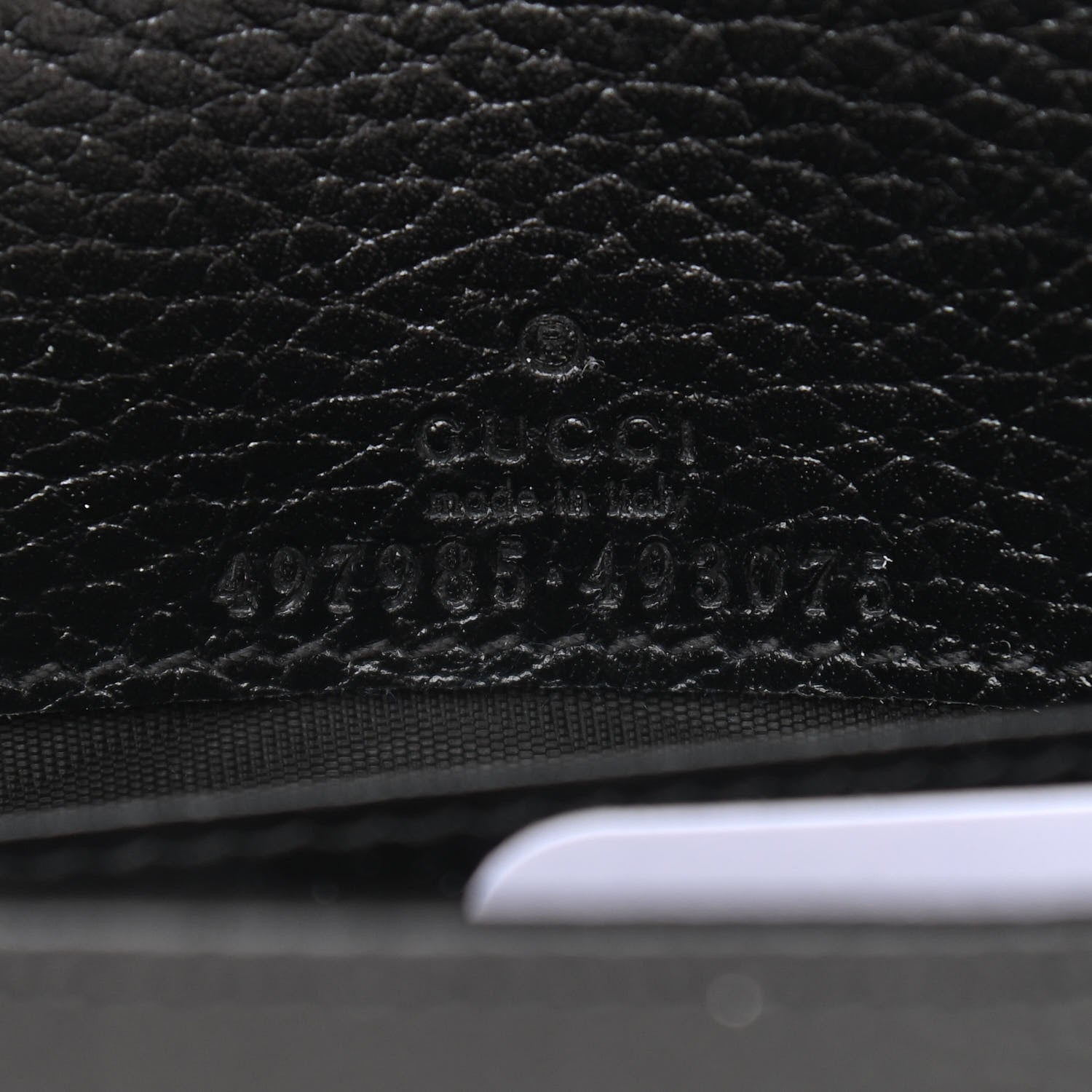 Gucci Calfskin Mini GG Marmont Chain Wallet Black 6 of 12