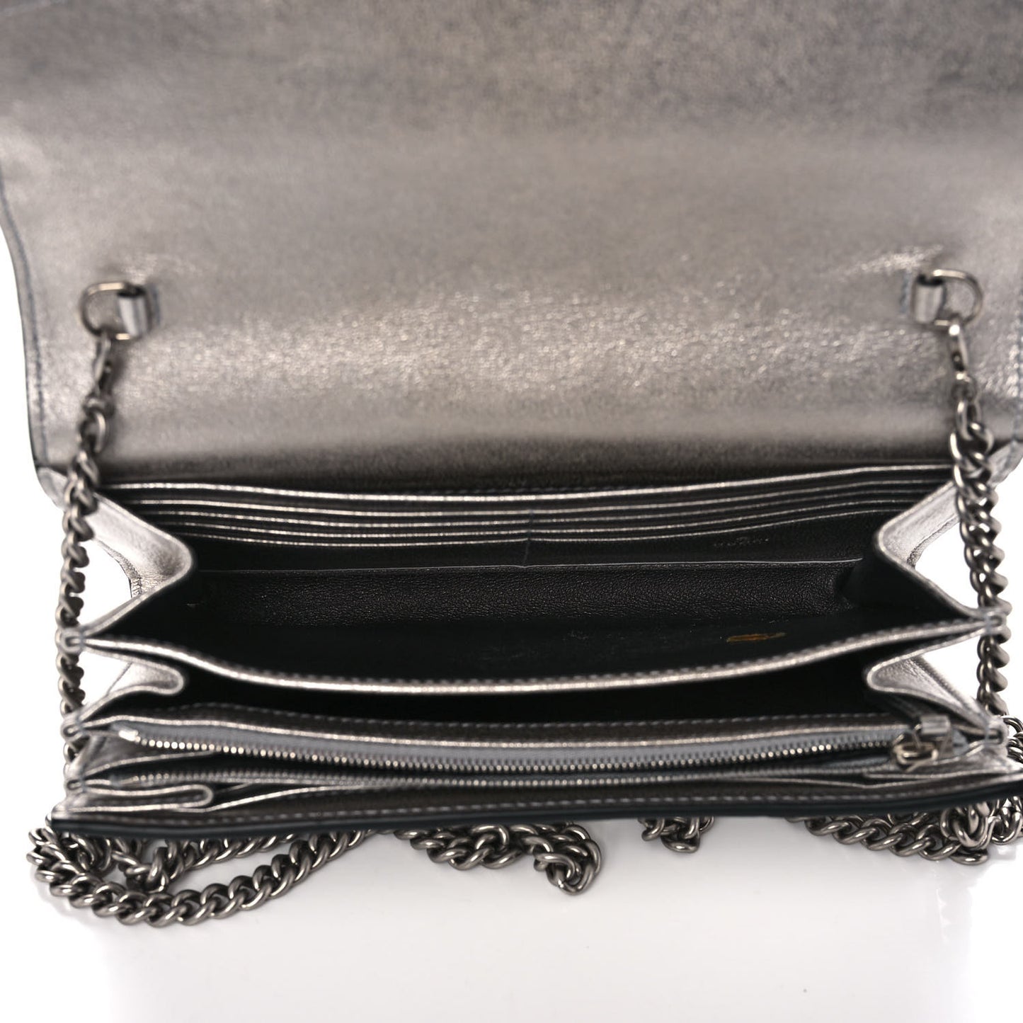 Lizard Mini Dionysus Chain Wallet Silver