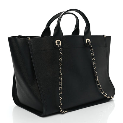 Chanel Caviar Large Studded Deauville Tote Black 3 of 9