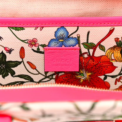 Gucci Canvas Large Flora Tote Pink Multicolor Fuchsia 6 of 11