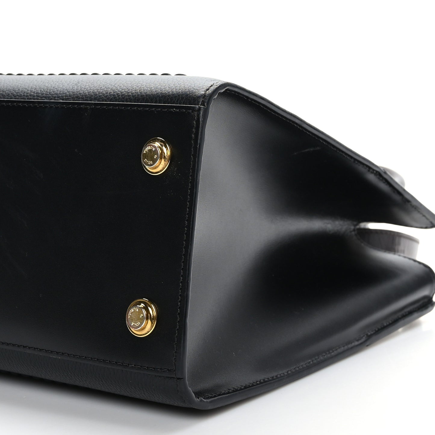 Calfskin Monogram City Steamer MM Black White