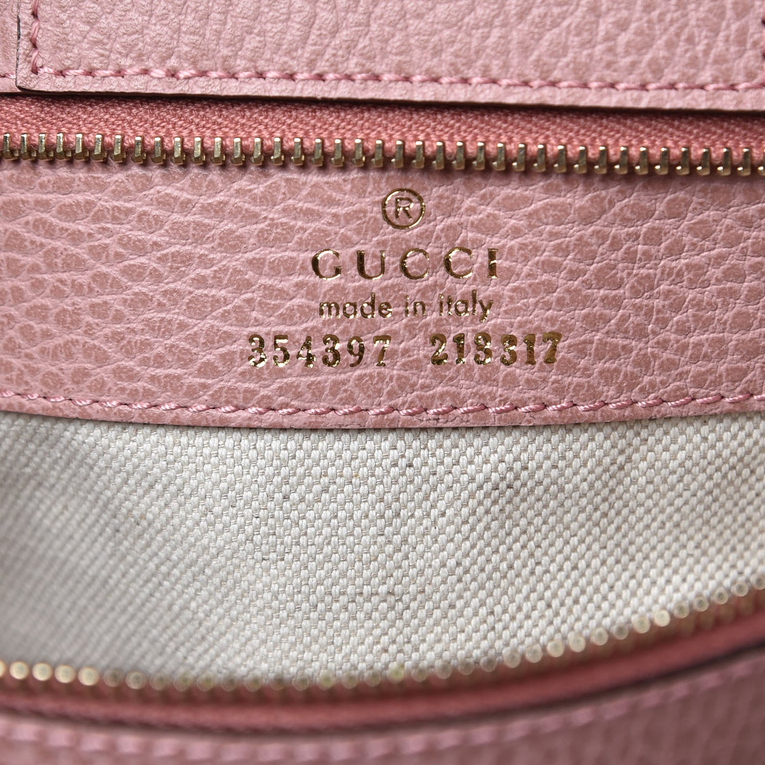 Gucci Dollar Calfskin Medium Swing Tote Grey Field Soft Pink 6 of 12