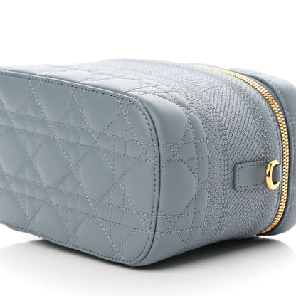 Christian Dior Lambskin Cannage Small Diortravel Vanity Case Cloud Blue 8 of 8