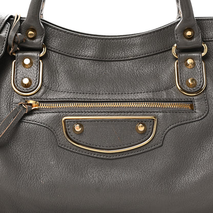 Balenciaga Chevre Gold Metallic Edge Hardware City Gris Acier 9 of 11
