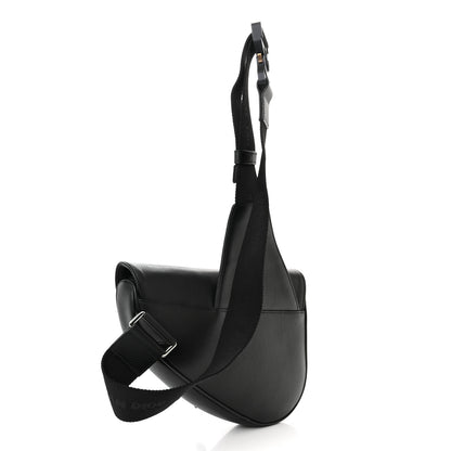 Christian Dior Grained Calfskin Mens Saddle Bag Black 3 of 10