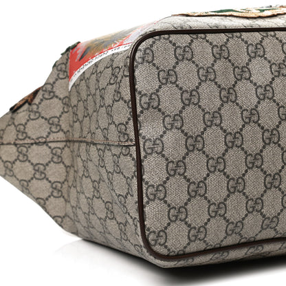 Gucci Soft GG Supreme Monogram Courrier Medium Crossbody Tote Beige New Acero 10 of 13