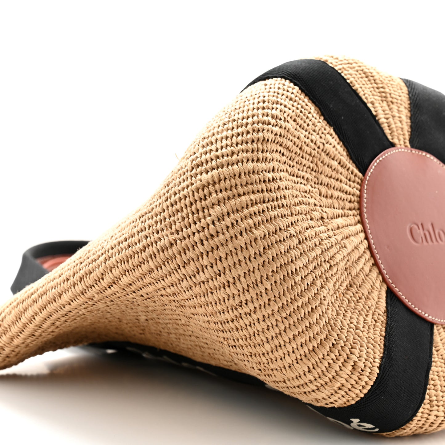 X MIFUKO Raffia Large Woody Basket Bag Black