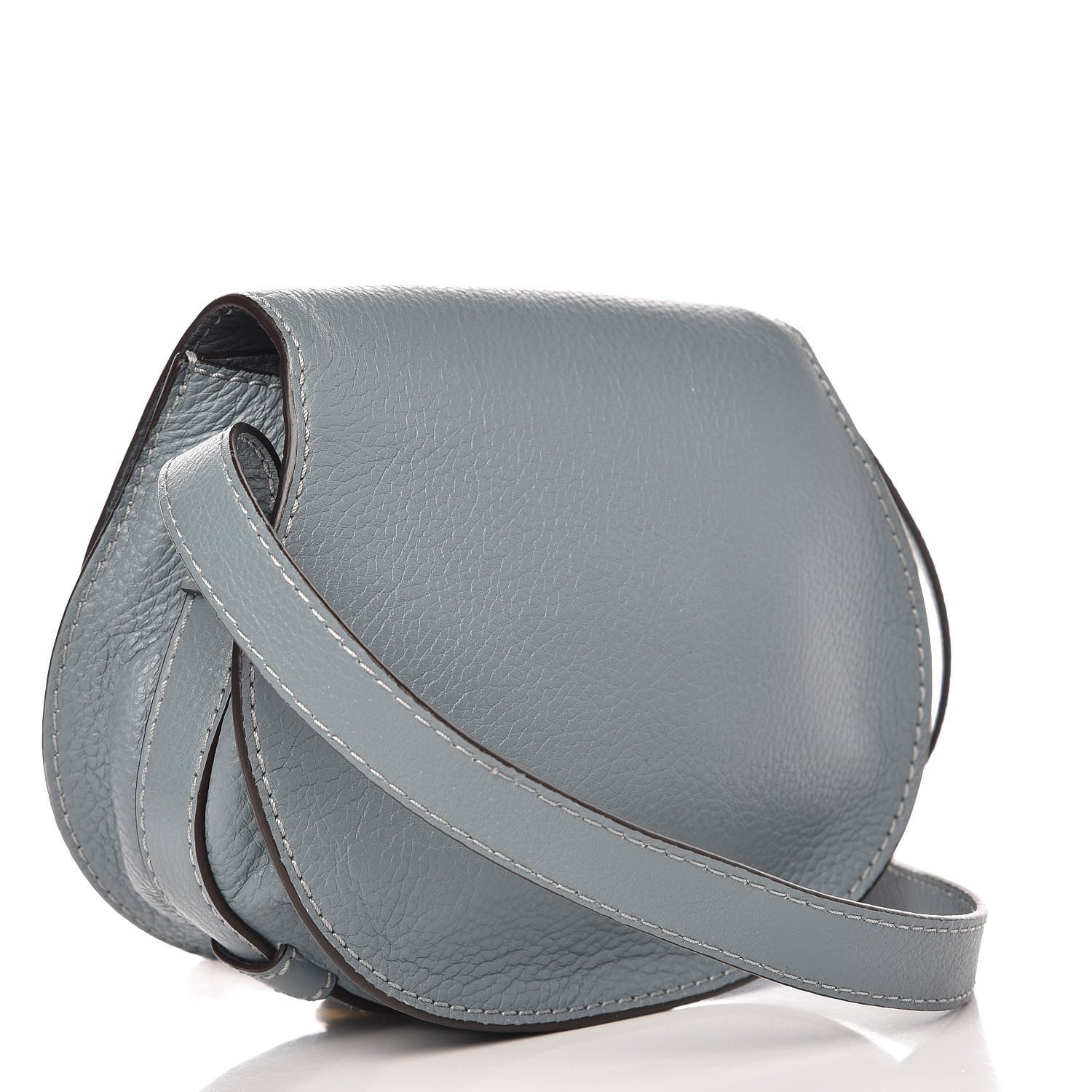 Chloe Calfskin Mini Marcie Round Crossbody Bag Cloudy Blue 3 of 8
