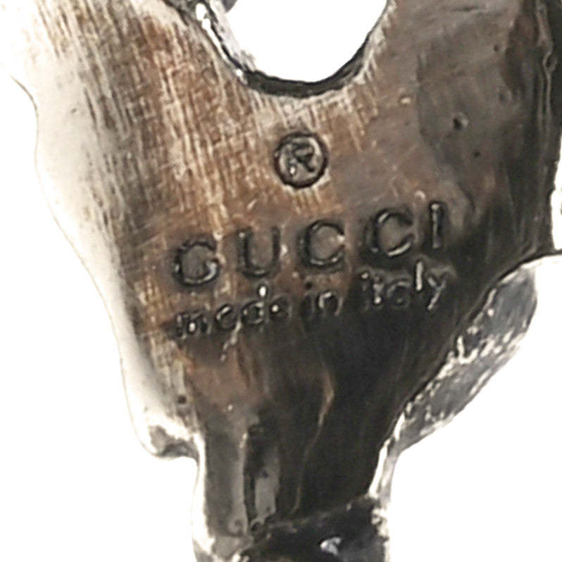 Gucci Metal Crystal Butterfly Studded Ring L Silver 4 of 4