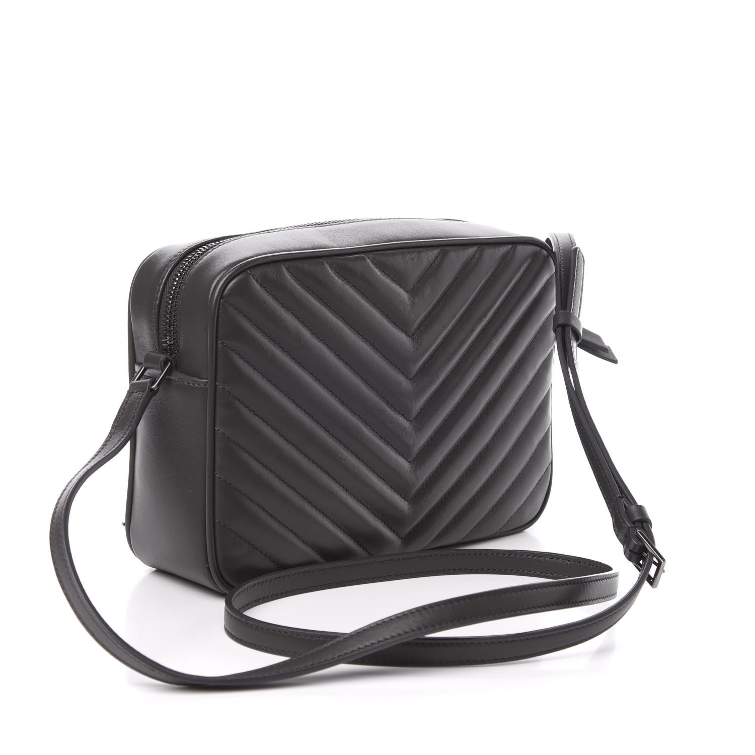 Saint Laurent Calfskin Matelasse Monogram Lou Camera Bag Asphalt 3 of 10