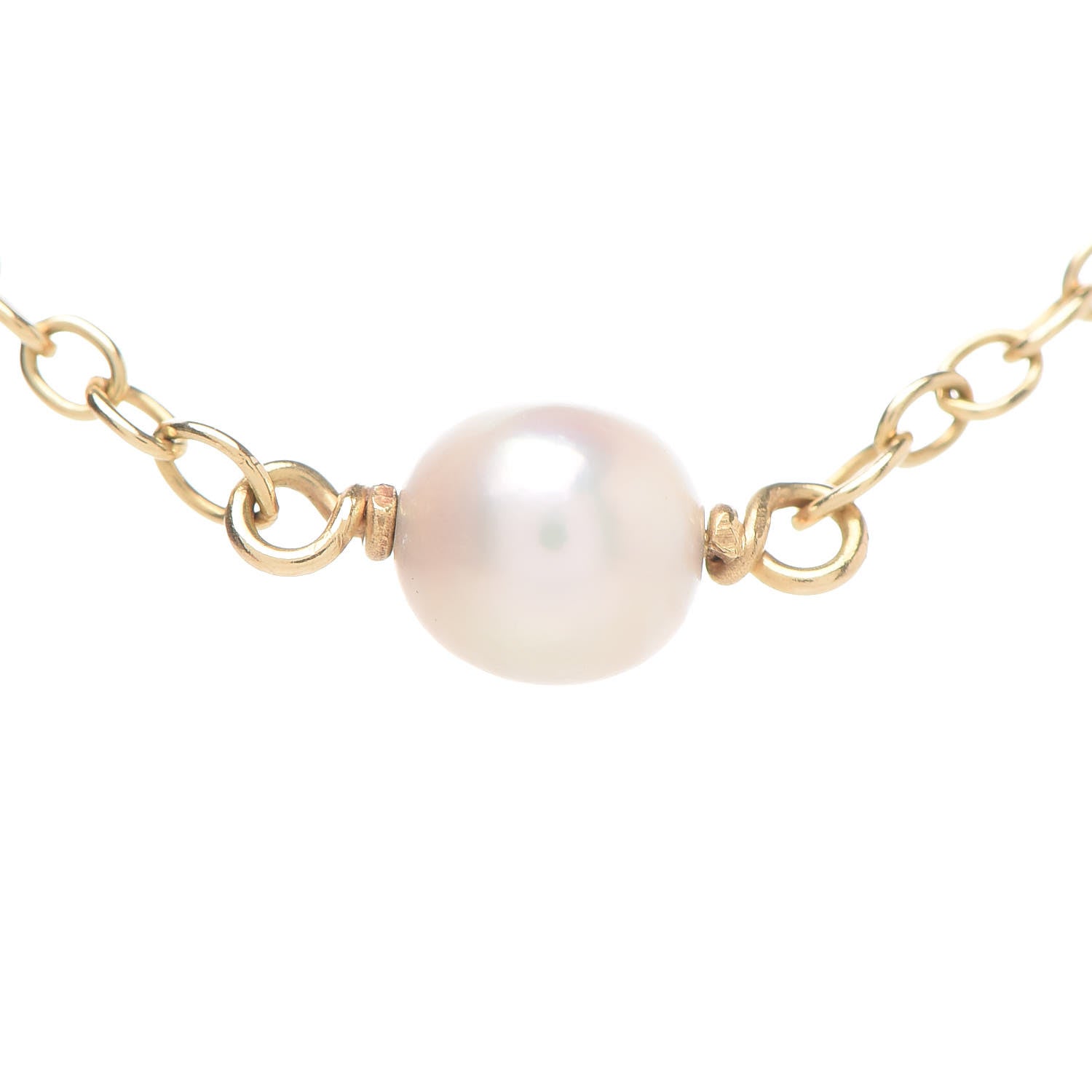 Tiffany 18K Yellow Gold 5-5.5mm Elsa Peretti Pearls By The Yard Necklace 4 of 7