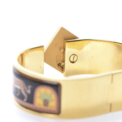 Hermes Enamel Printed Wide Loquet Bracelet 4 of 6
