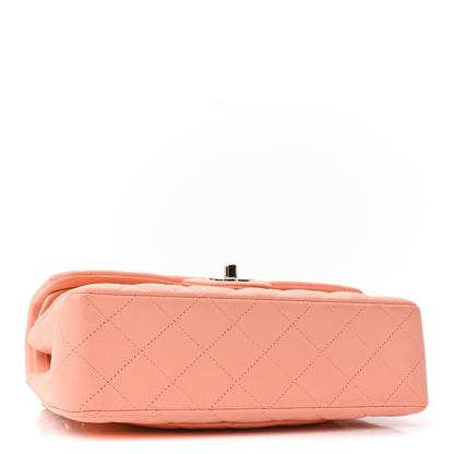 Chanel Lambskin Quilted Small Double Flap Light Orange 4 of 10