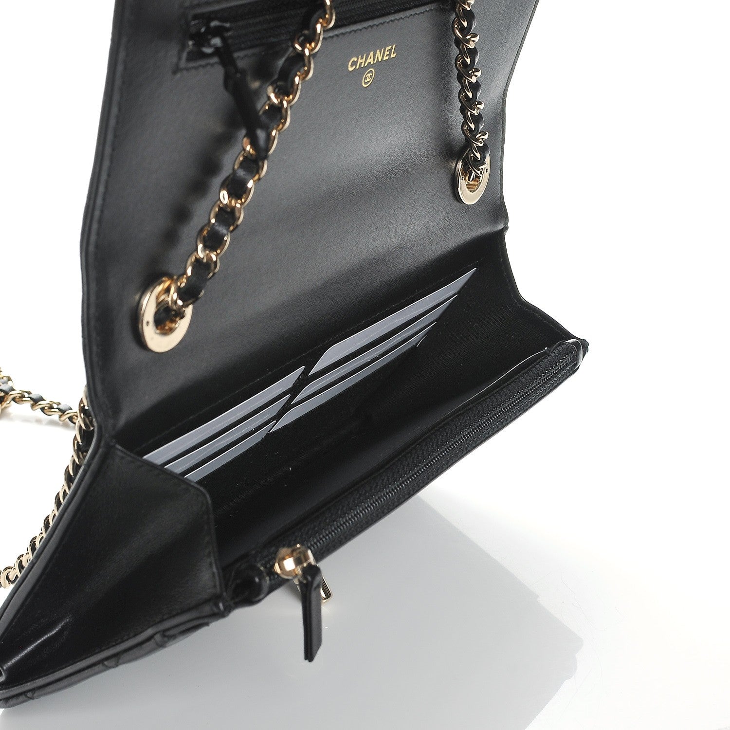 Chanel Lambskin Quilted Trendy CC Wallet On Chain WOC Black 5 of 9