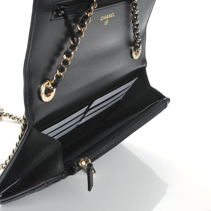 Chanel Lambskin Quilted Trendy CC Wallet On Chain WOC Black 5 of 9