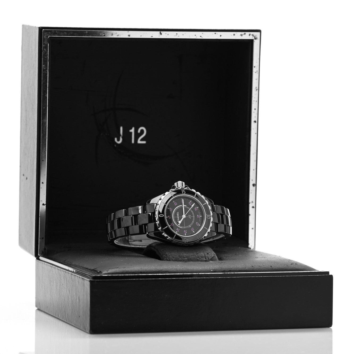 Chanel Stainless Steel Ceramic Ruby 33mm J12 Quartz Watch Black 5 of 5