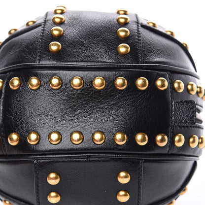 Gucci Calfskin Studded Mini Tifosa Baseball Shaped Shoulder Bag Black 9 of 10