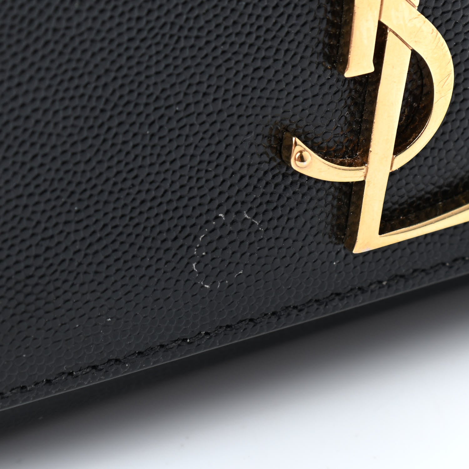 Saint Laurent Grain De Poudre Small Monogram Kate Satchel Black 10 of 10
