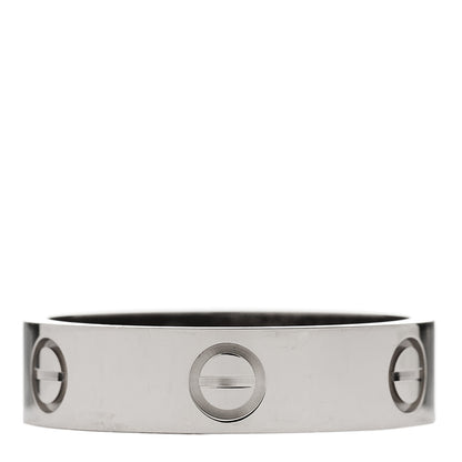 Cartier 18K White Gold 5.5mm LOVE Ring 61 9.75 1 of 5
