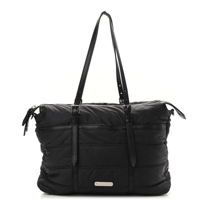 Burberry Nylon House Check Quilted Abbey Diaper Bag Black 1 of 9