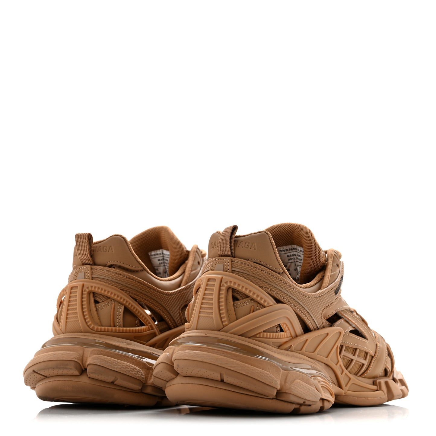 Rubber Mesh Monocolor Clear Sole Womens Track.2 Open Sneakers 40 Light Brown