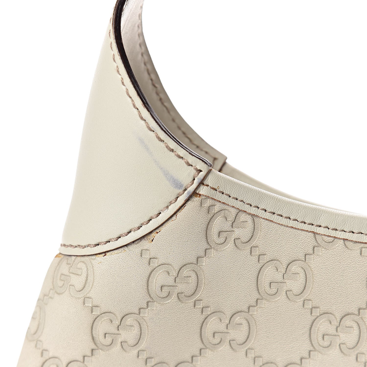 Gucci Guccissima Punch Hobo Off White 10 of 20