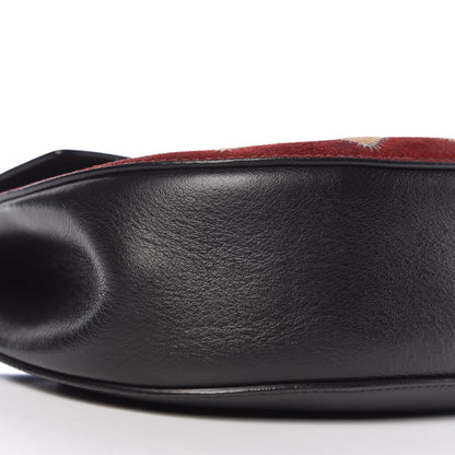 Chloe Suede Calfskin Wonder Woman Patchwork Drew Shoulder Bag Black 11 of 13