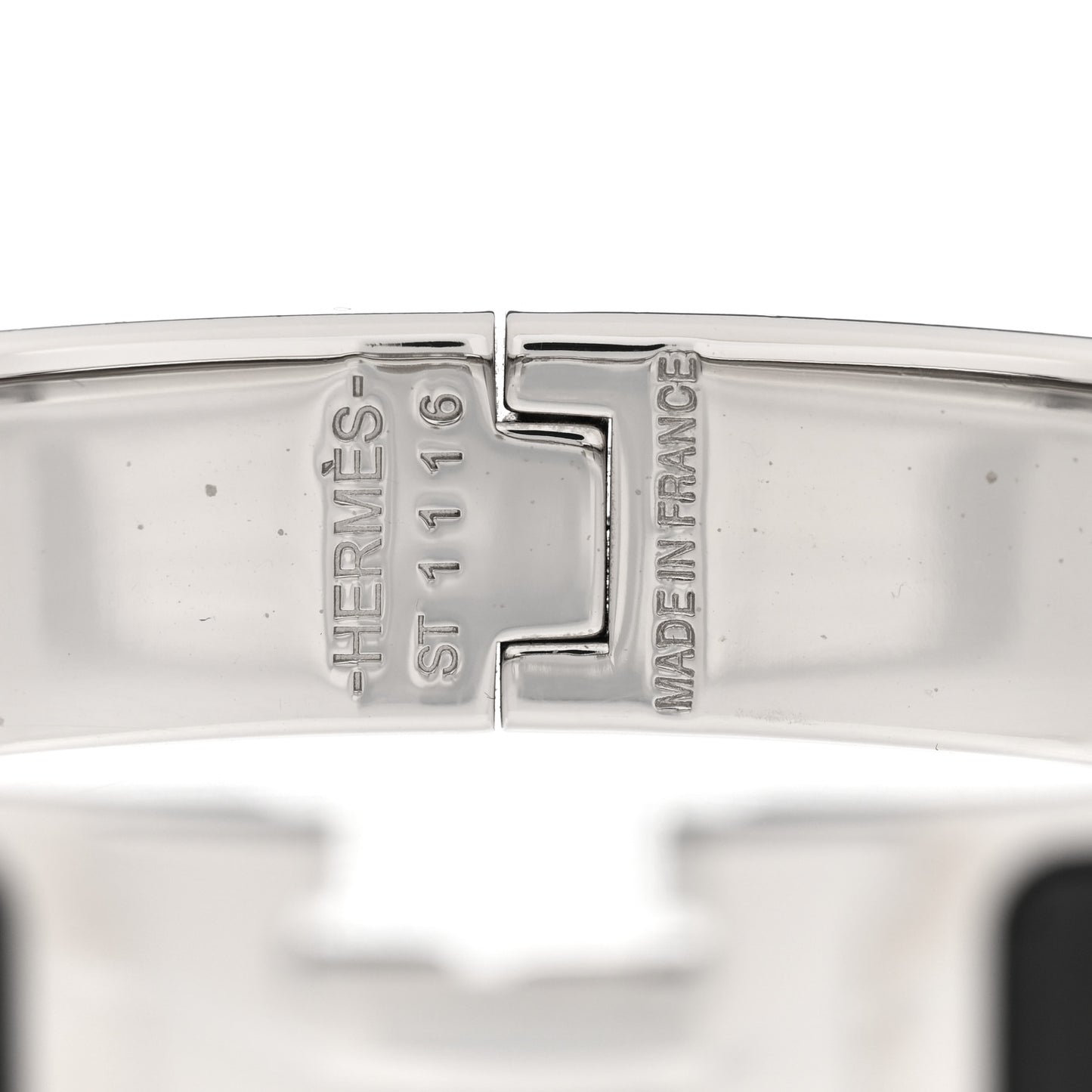 Enamel Narrow Clic Clac H Bracelet PM Black