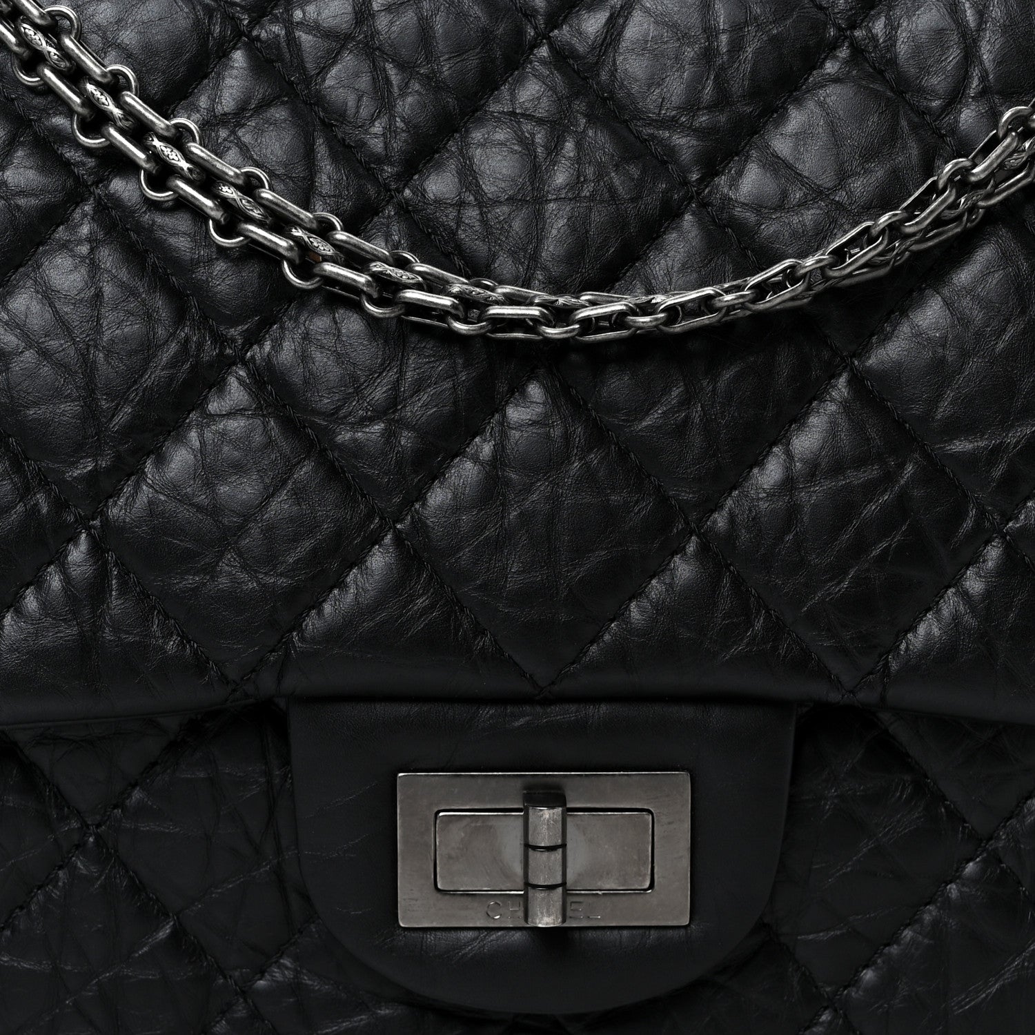 Chanel Aged Calfskin Quilted 2.55 Reissue 227 Flap Black 8 of 10
