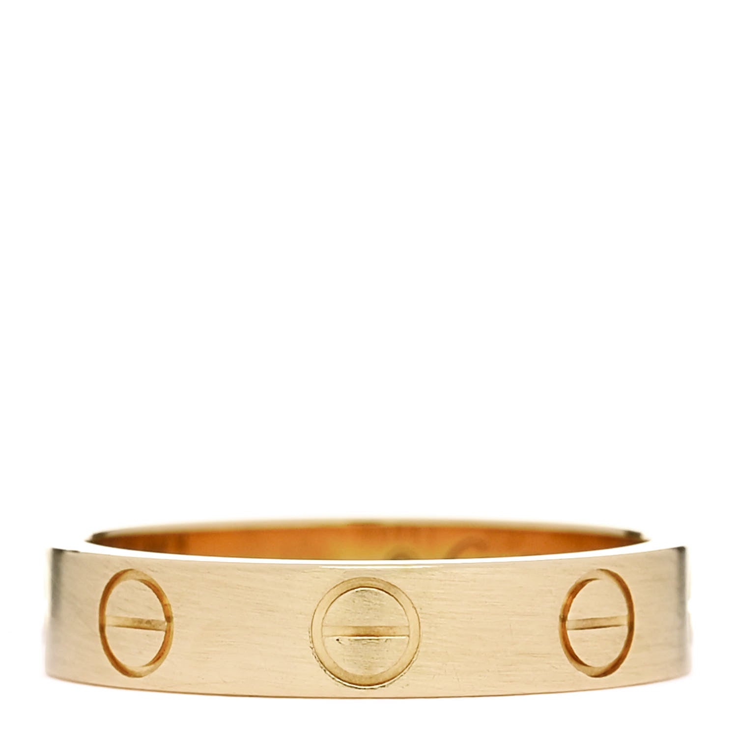 Cartier 18K Yellow Gold 3.5mm Brushed Finish LOVE Wedding Band Ring 48 4.5 1 of 4