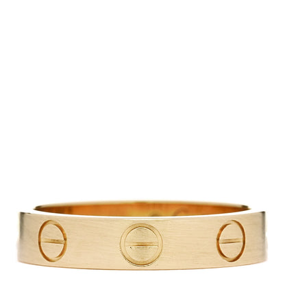 Cartier 18K Yellow Gold 3.5mm Brushed Finish LOVE Wedding Band Ring 48 4.5 1 of 4
