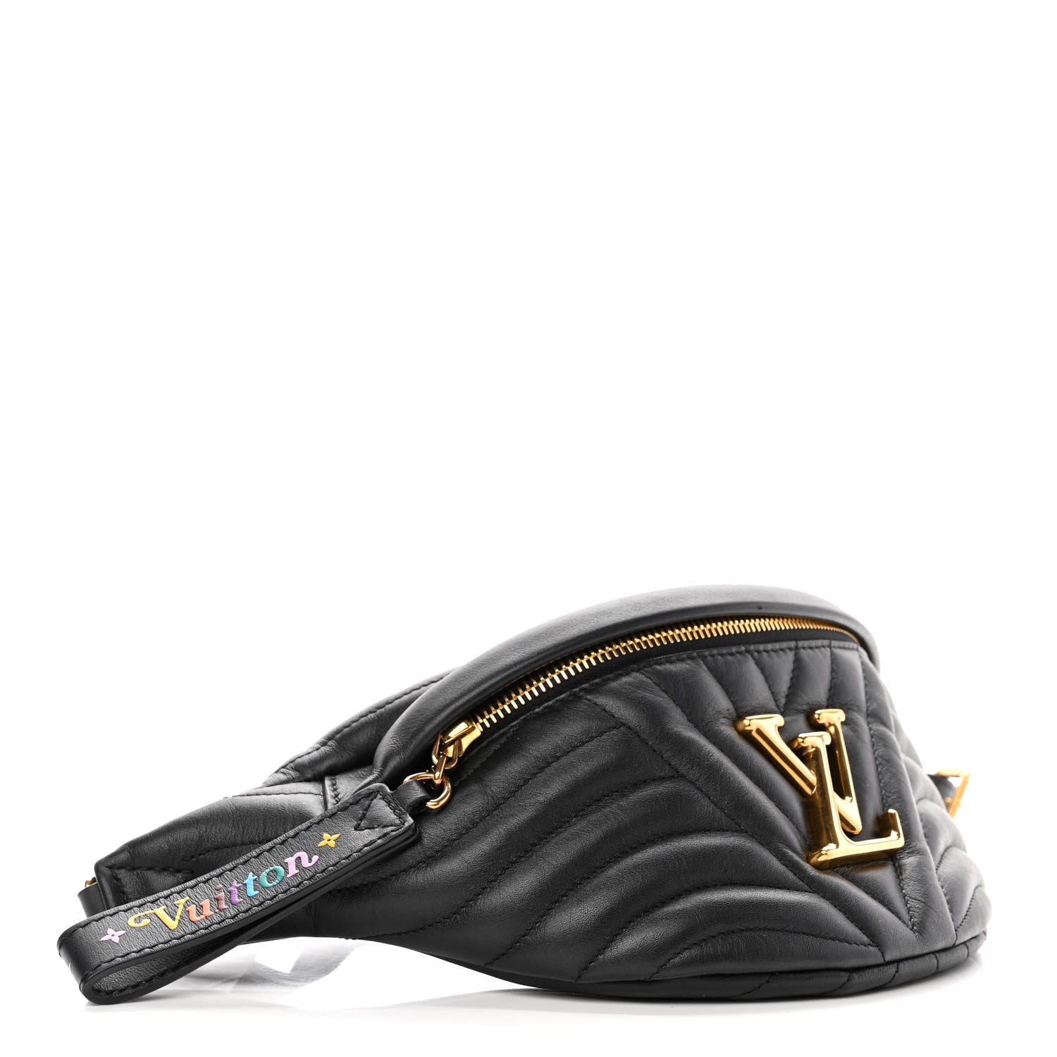 Louis Vuitton Calfskin Quilted New Wave Bumbag Black 4 of 9