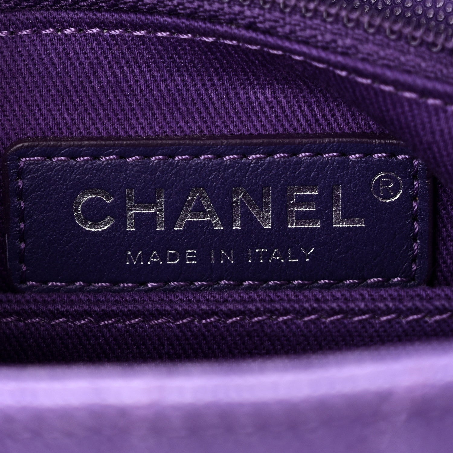 Chanel Caviar Chevron Quilted Mini Coco Handle Flap Purple 6 of 10