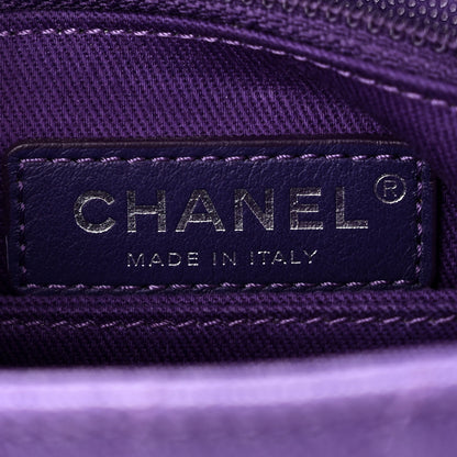 Chanel Caviar Chevron Quilted Mini Coco Handle Flap Purple 6 of 10