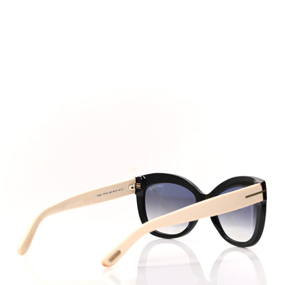 Tom Ford Acetate Alistair Cat Eye Sunglasses TF524 Black Beige 4 of 8