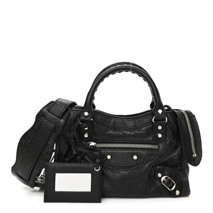 Balenciaga Agneau Classic Silver Hardware Mini City Black 1 of 10