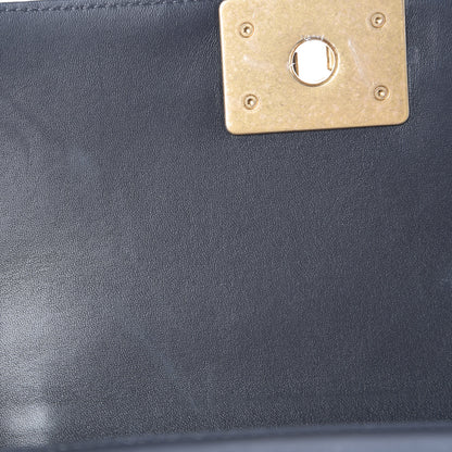 Chanel Lambskin Suede Patchwork Small Act I Camellia Boy Flap Charcoal Brown Pink 14 of 15