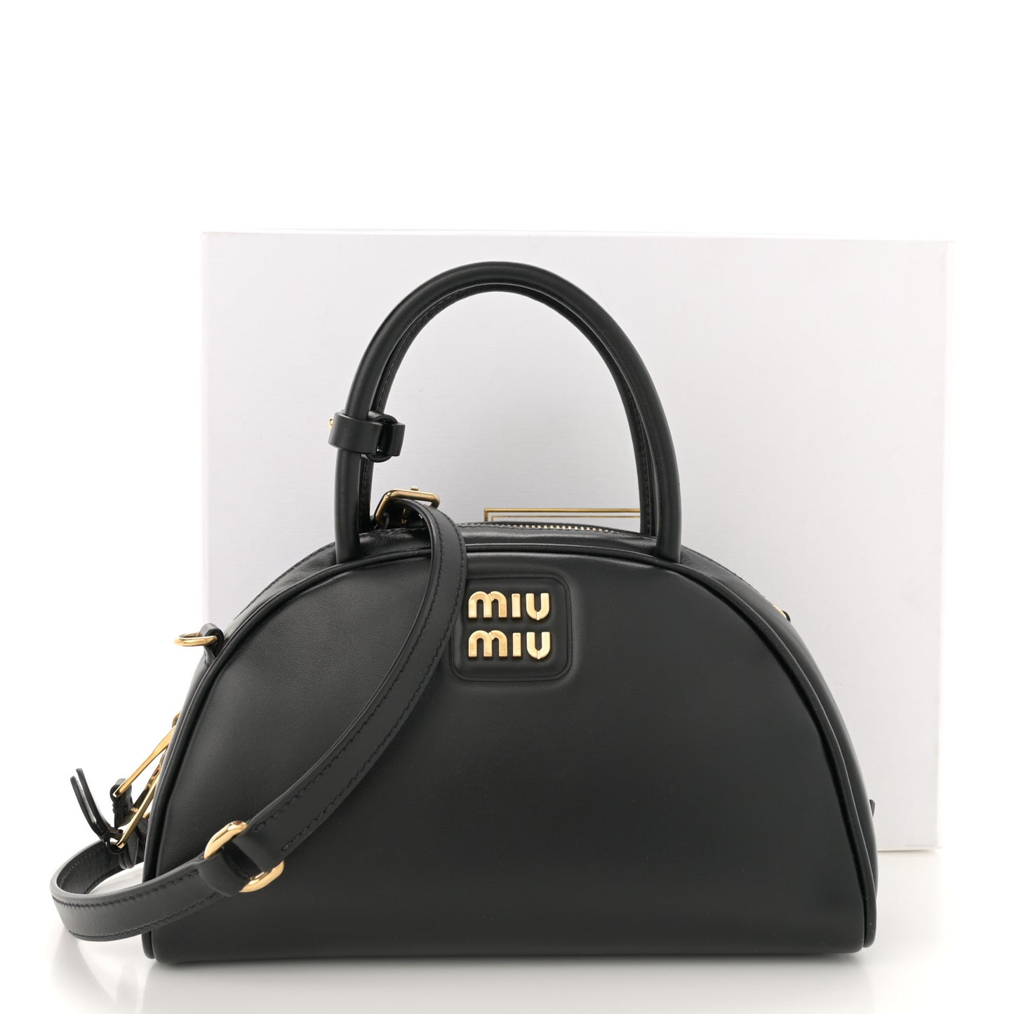 Soft Calf Small Top Handle Bag Black