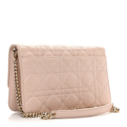Christian Dior Lambskin Cannage Miss Dior Promenade Pouch Beige 3 of 13