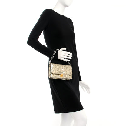 Miu Miu Metallic Calfskin Crystal Chain Clutch Pyrite 3 of 8